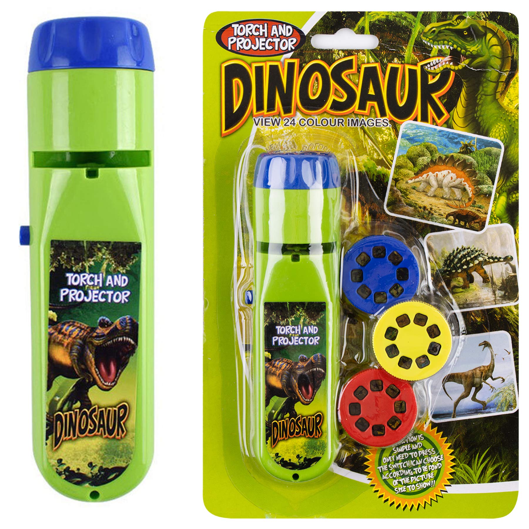 Georgie Porgy dinosaur projector casts clear dinosaur wall view for storytelling