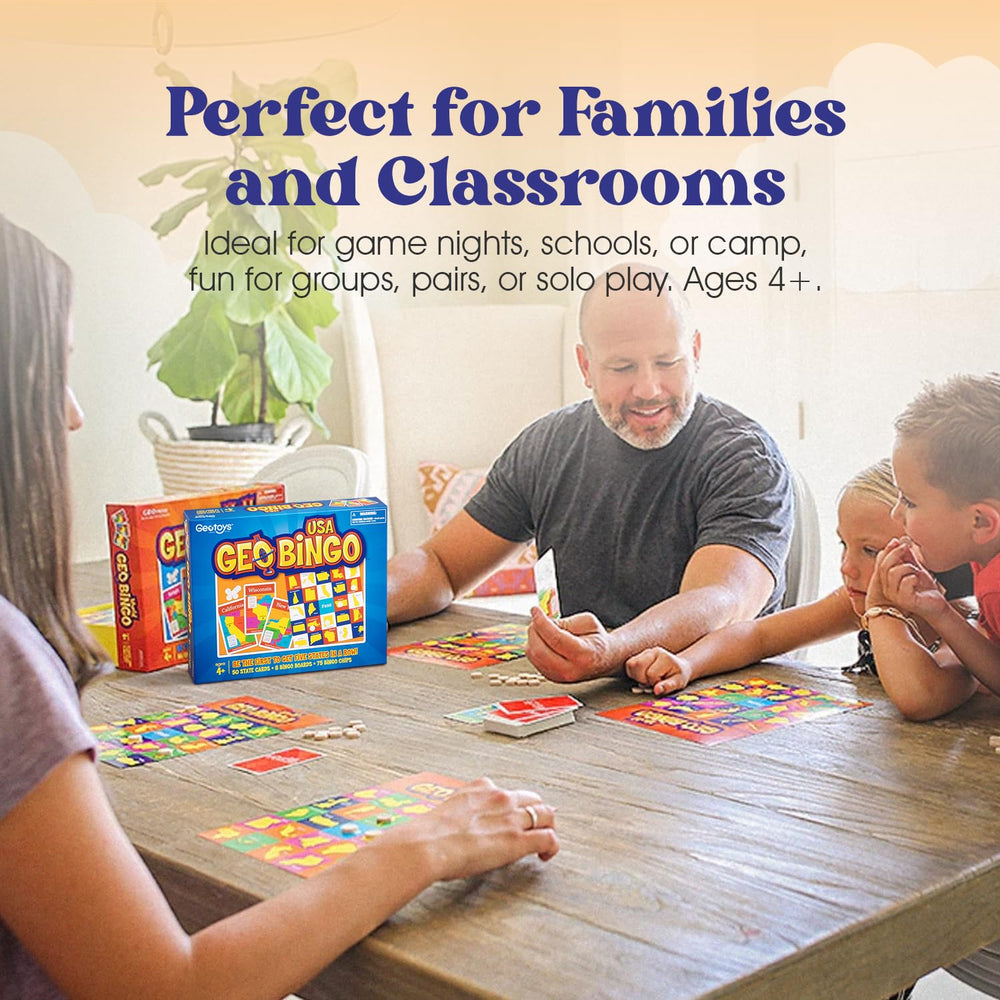 Geotoys GeoBingo classroom activity makes geography lessons interactive.