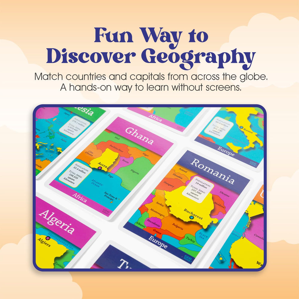 Geotoys GeoBingo classroom activity promotes collaborative geography skills.