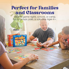 Geotoys GeoBingo classroom activity makes geography lessons interactive.