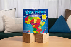 Geotoys GeoPuzzle Africa Middle East learning activity promoting fine motor skills.