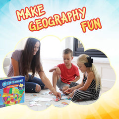 GeoToys GeoPuzzle country-shaped pieces help kids recognize nations through hands-on play