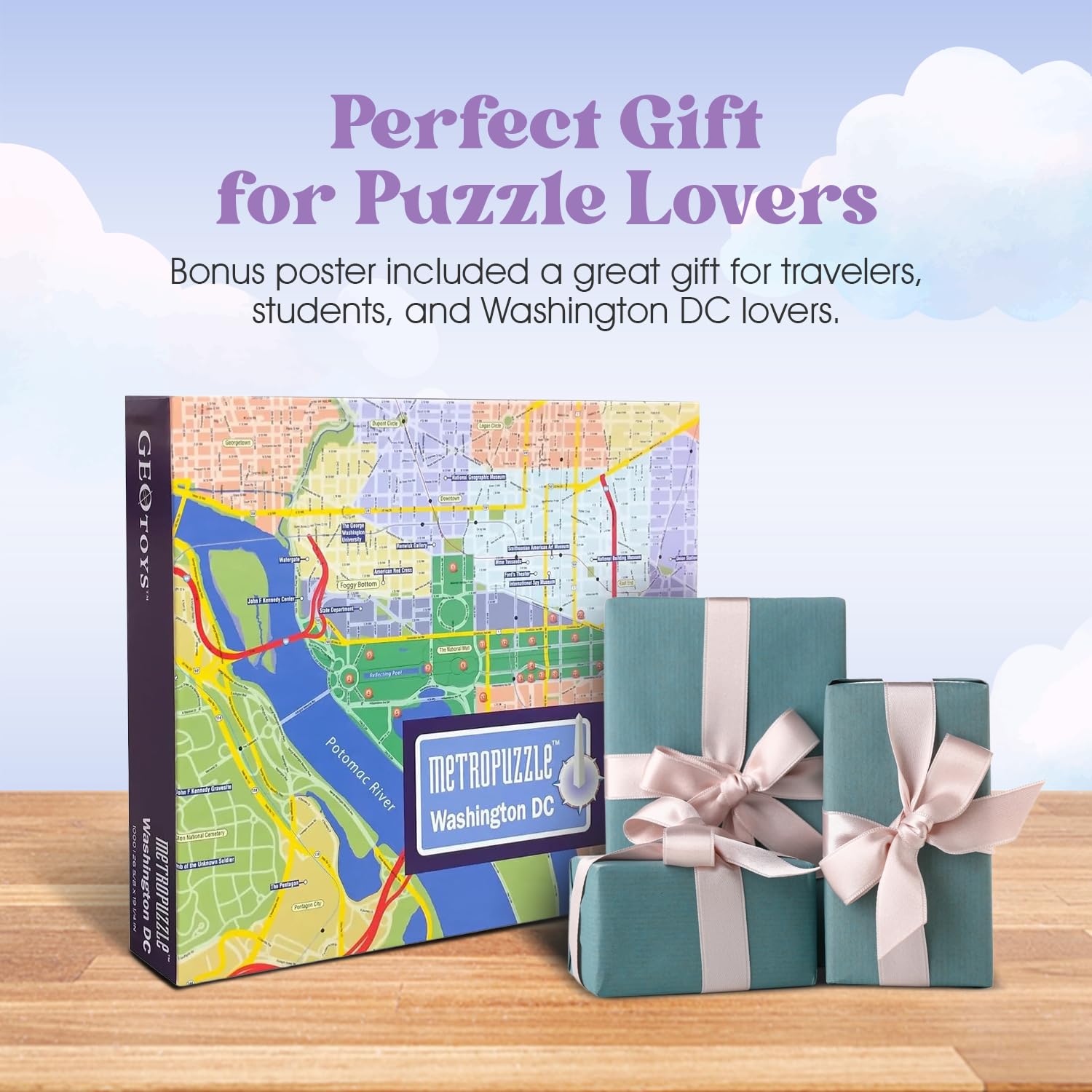 Geotoys Metropuzzle family-friendly challenge that invites collaboration.