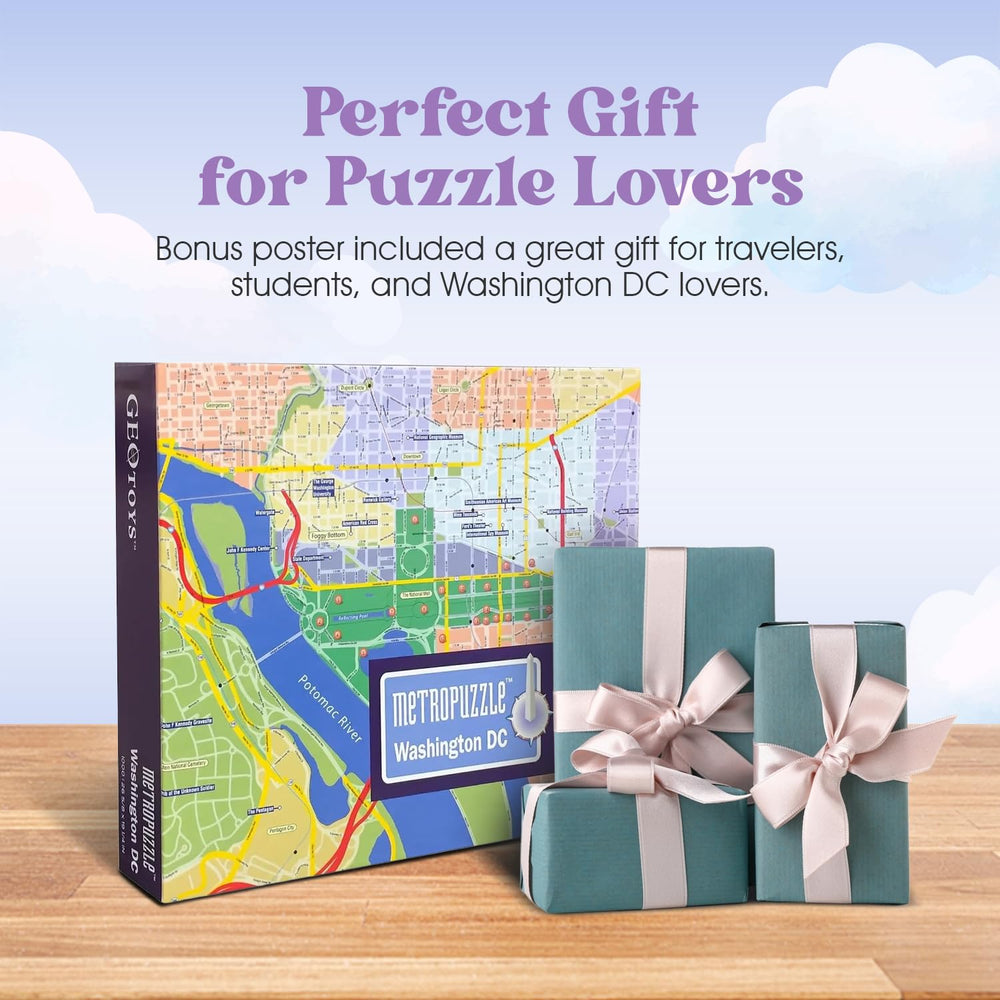 Geotoys Metropuzzle family-friendly challenge that invites collaboration.