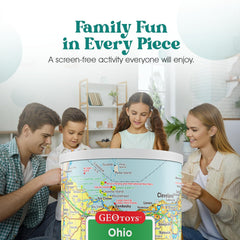 Geotoys Ohio travel activity puzzle ideal for trips and waiting rooms