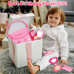 GERBIT pink purse gift box showing unboxing for nursery décor and gifts