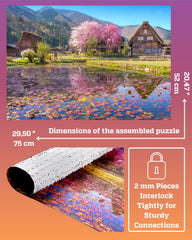 Gerjato 1000-piece puzzle on table scene, ideal family bonding activity.
