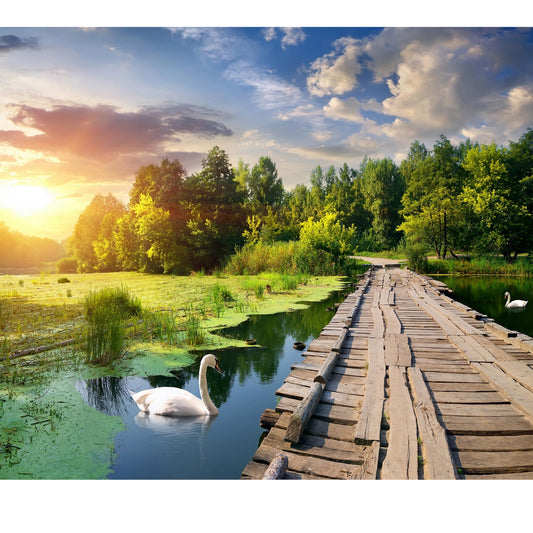 Gerjato Golden Hour Lake puzzle cover—calming scene for mindful evenings.