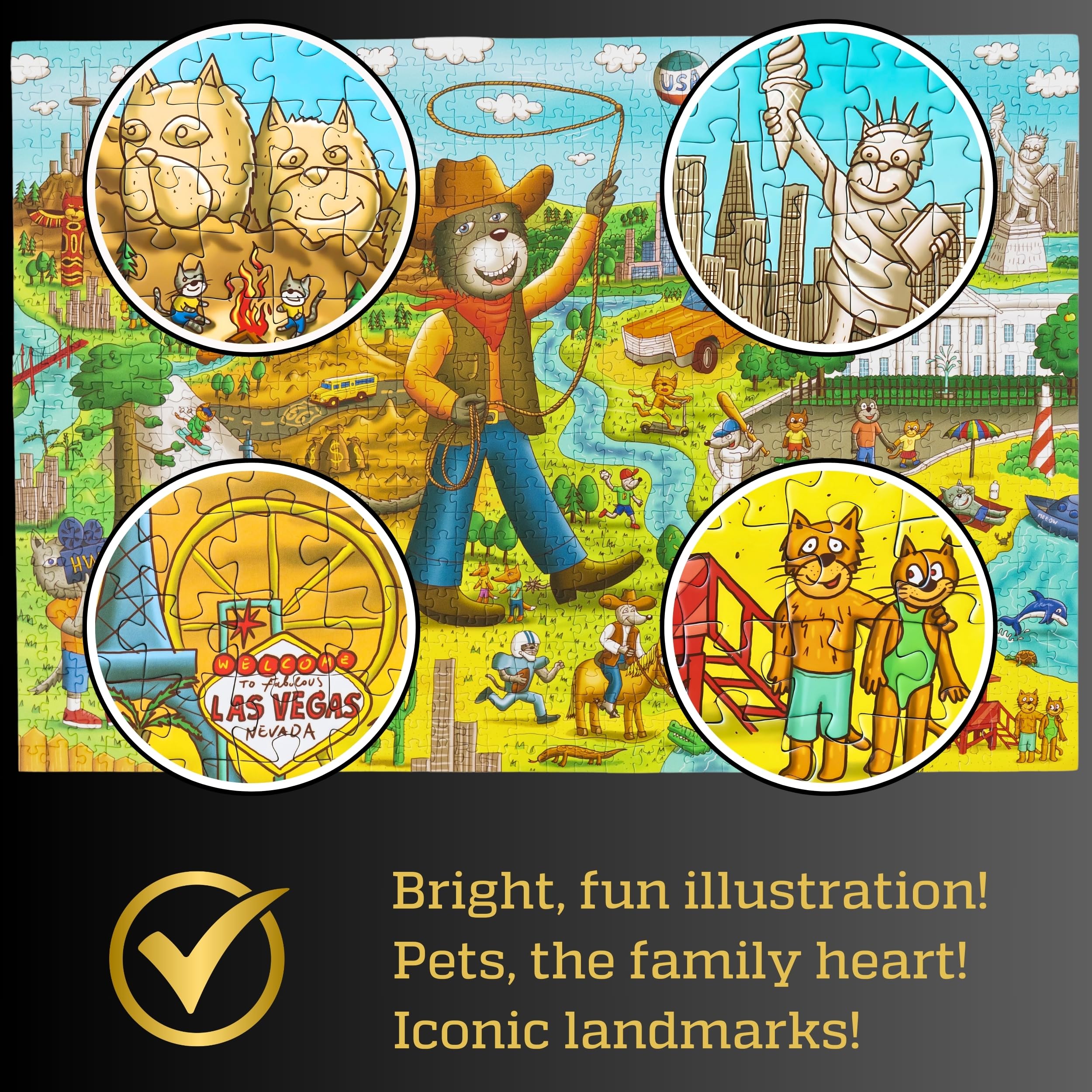 Gerjato puzzle matte finish surface reduces glare