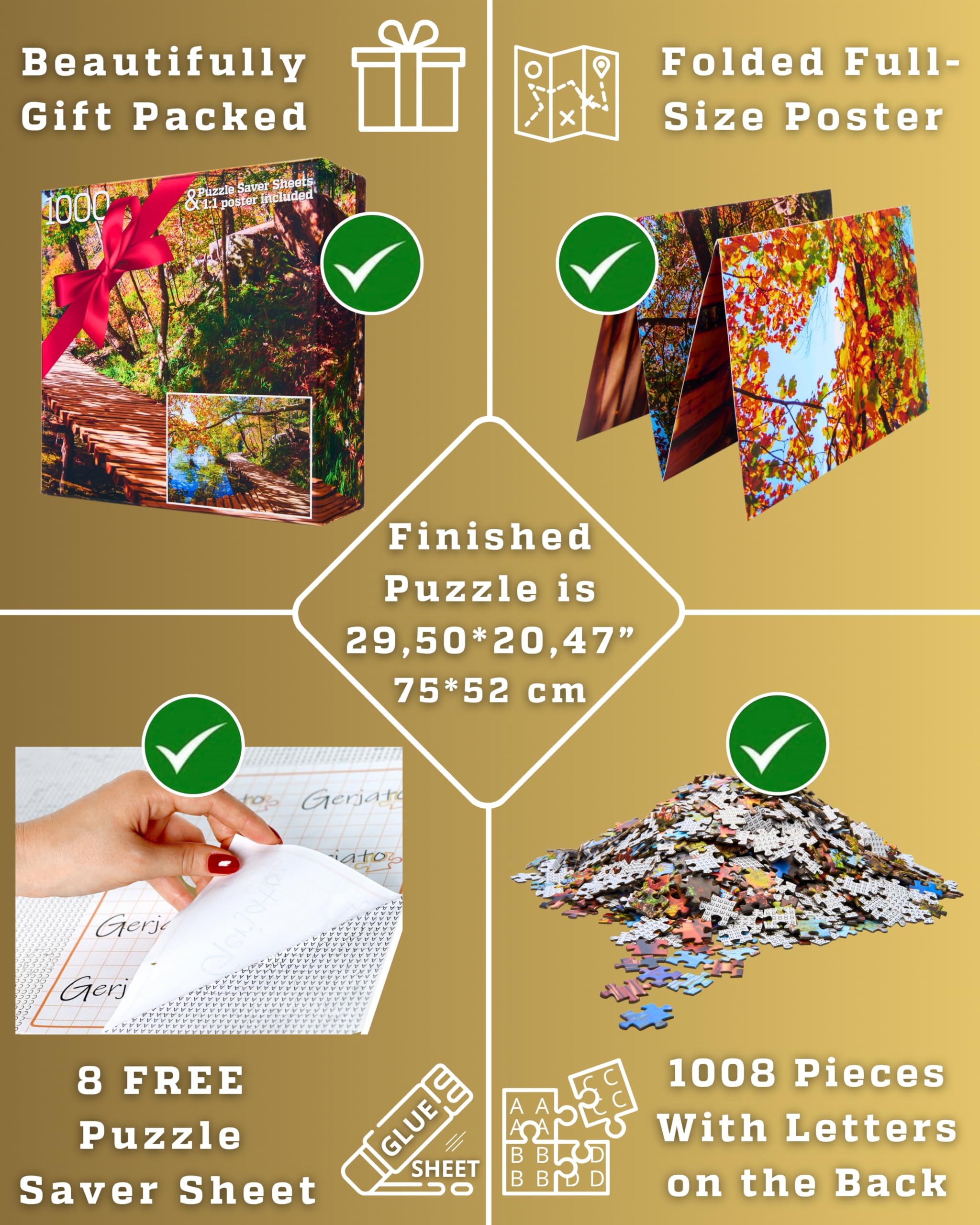 Gerjato puzzle backs with letters for easy matching and learning