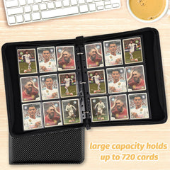 GERMUN binder capacity displaying space for up to 720 standard-sized cards.