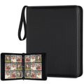 GERMUN 9-pocket card binder front cover in black with premium PU leather and organized pockets.