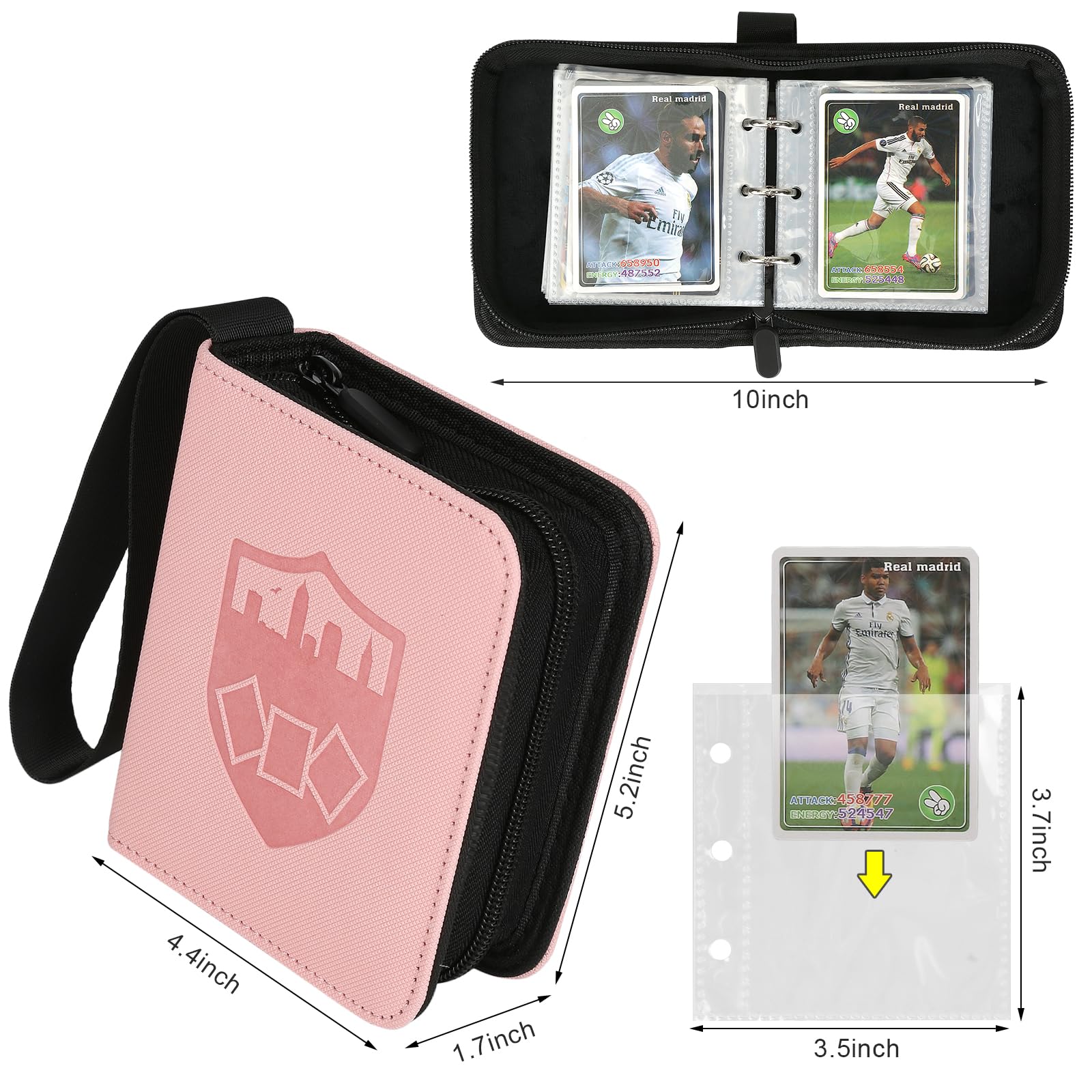 GERMUN 3-ring binder with 40 pages for easy organization