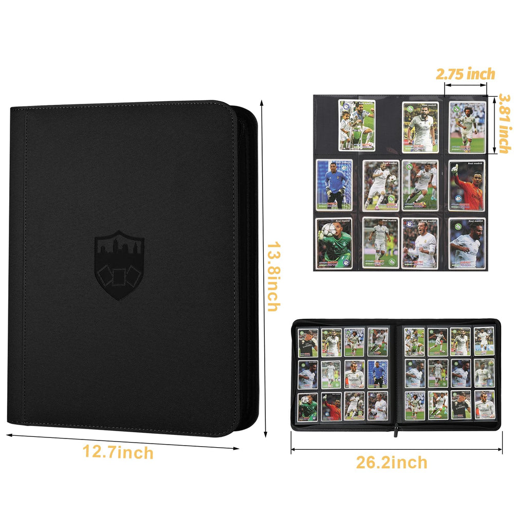 Side-loading pockets prevent cards from slipping out during transport.
