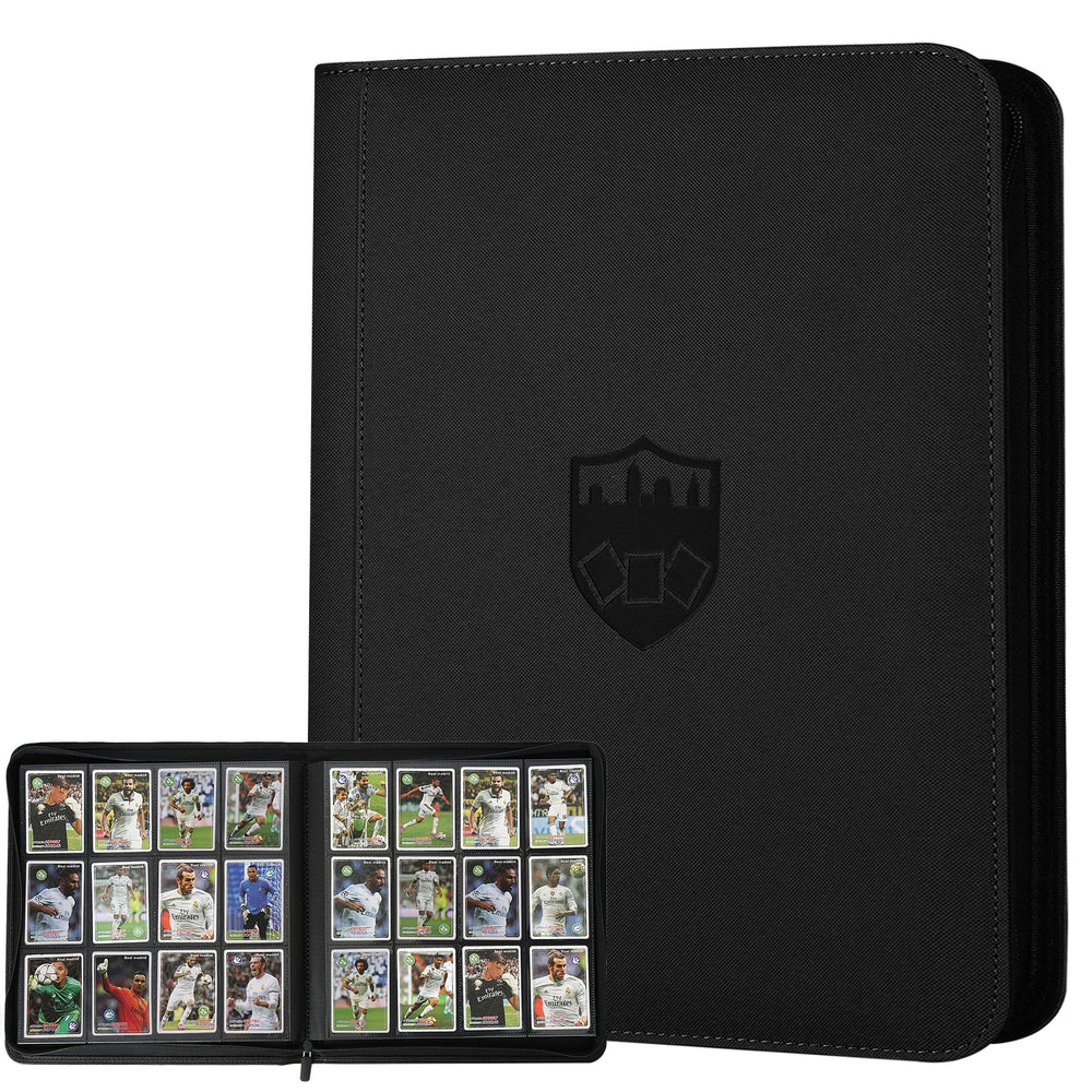 GERMUN binder with 12-pocket pages holds up to 720 cards for organized storage.