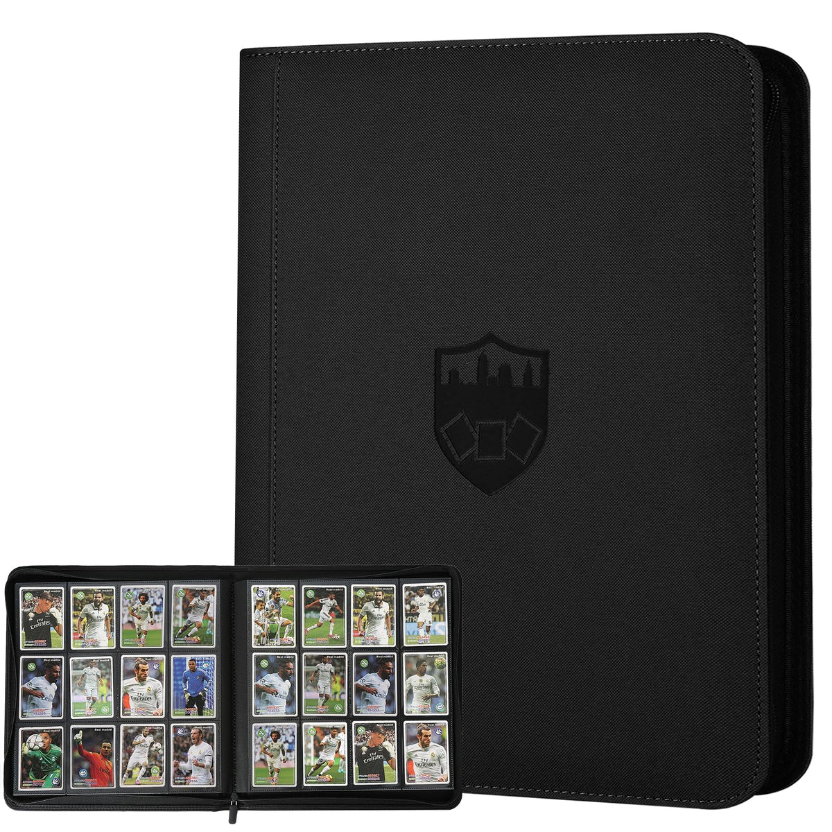 GERMUN binder with 12-pocket pages holds up to 720 cards for organized storage.