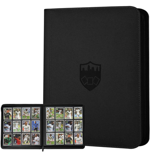 GERMUN binder with 12-pocket pages holds up to 720 cards for organized storage.
