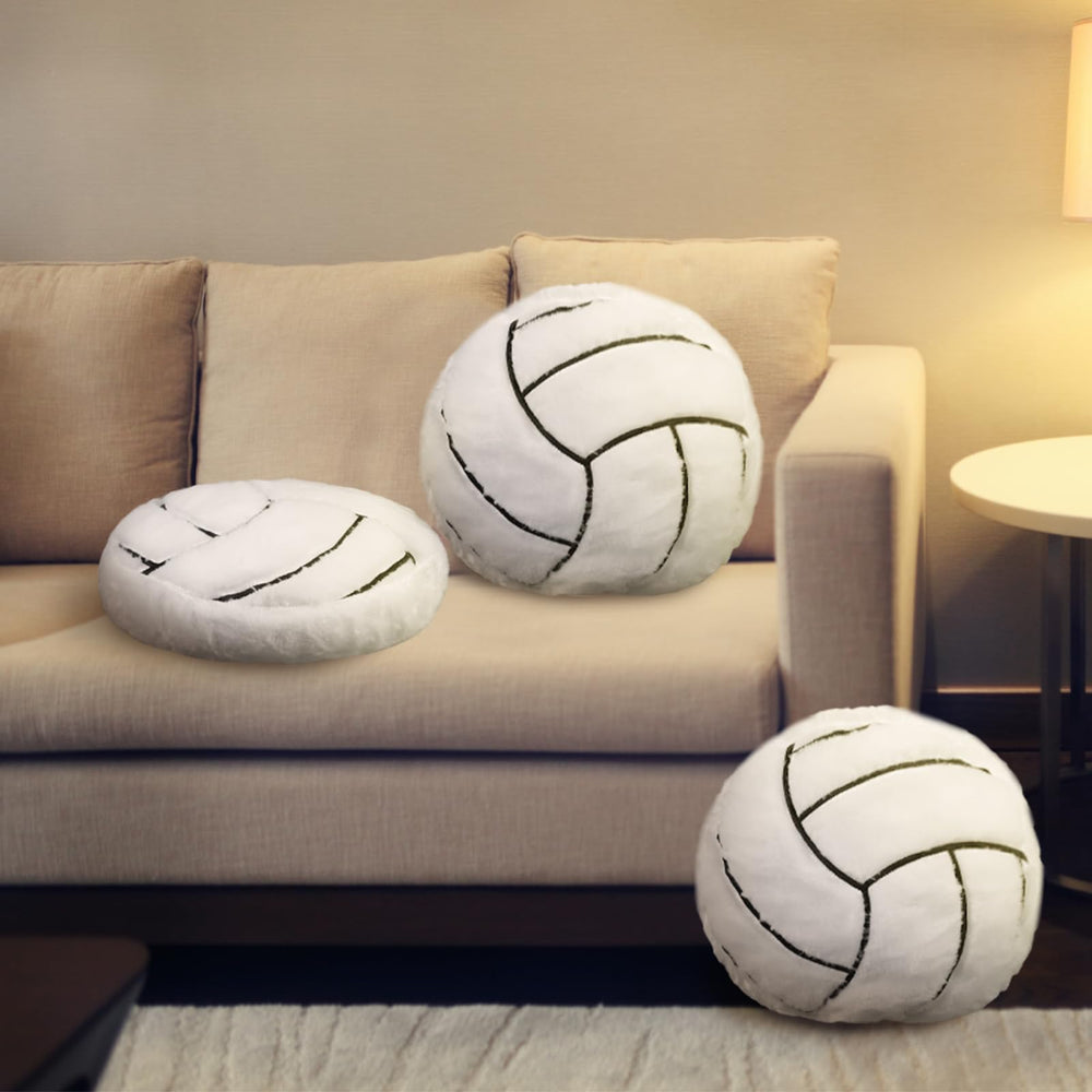 Gerrii 4-pack volleyball cushions: cozy, washable, ready for playroom or dorm.