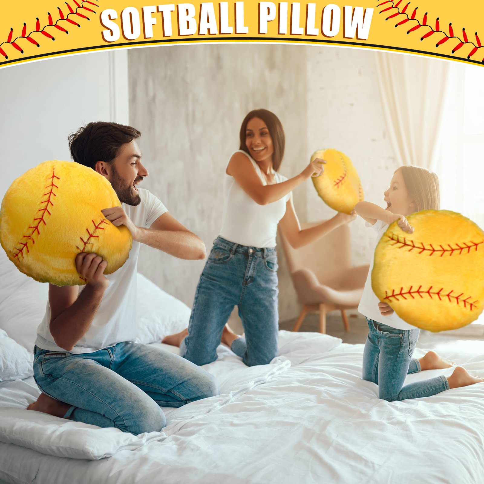 Gerrii sports-themed pillows brighten bedrooms, sofas, and workspaces.