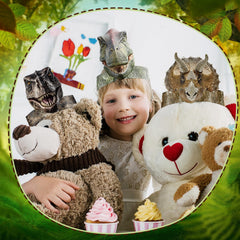 Gersoniel dinosaur birthday hats presented as thoughtful party gifts