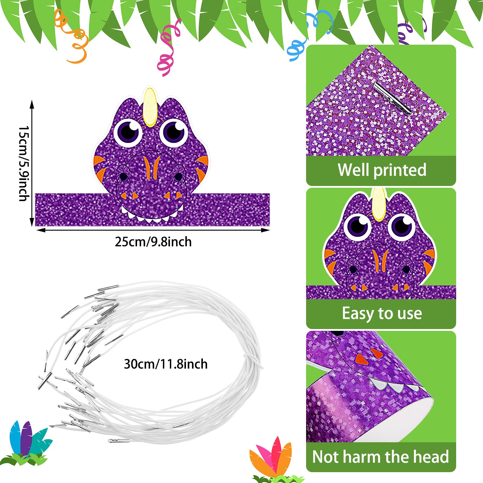 Gersoniel party accessories with dino ropes for easy fitting.