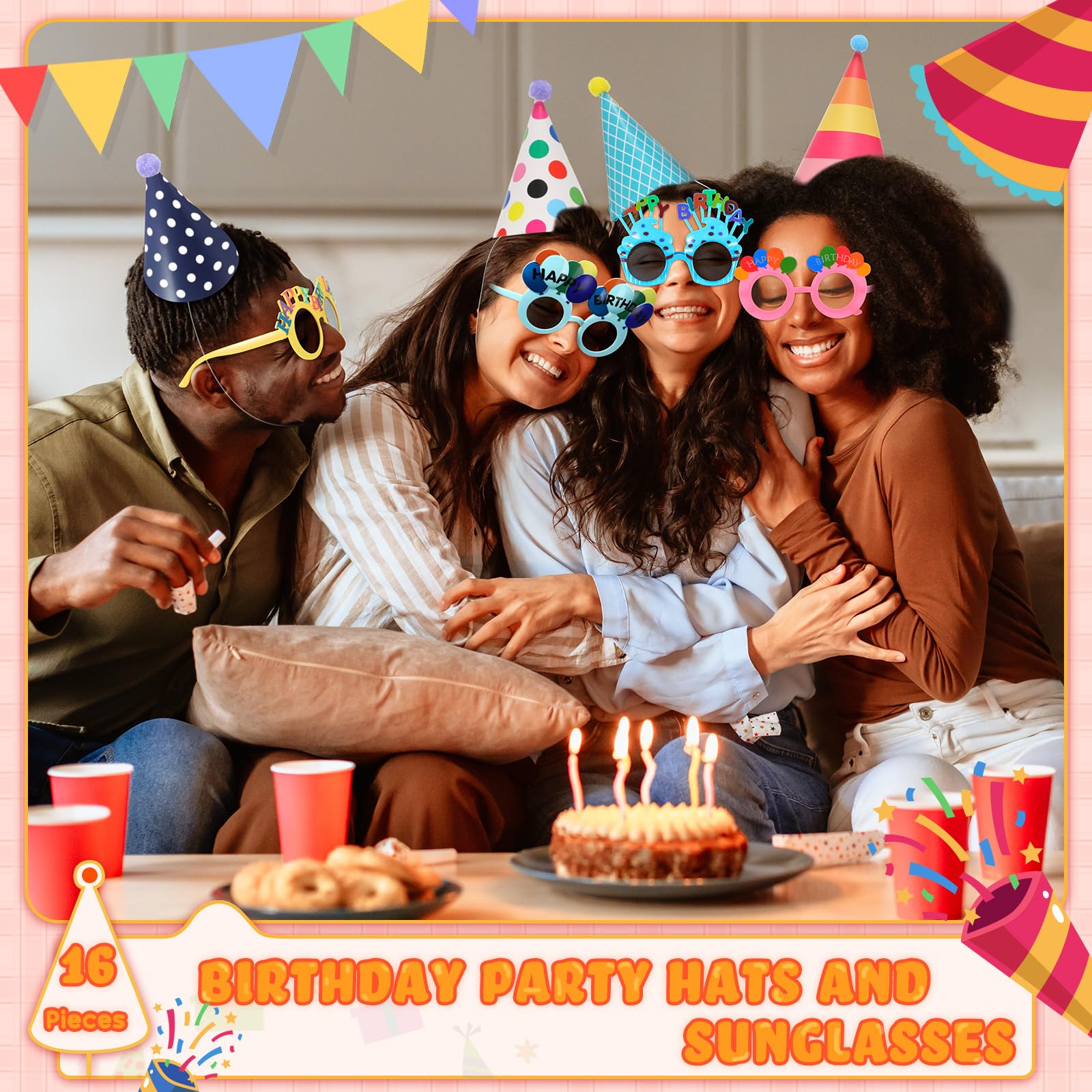 Gersoniel photo booth props enhance memories with cheerful frames