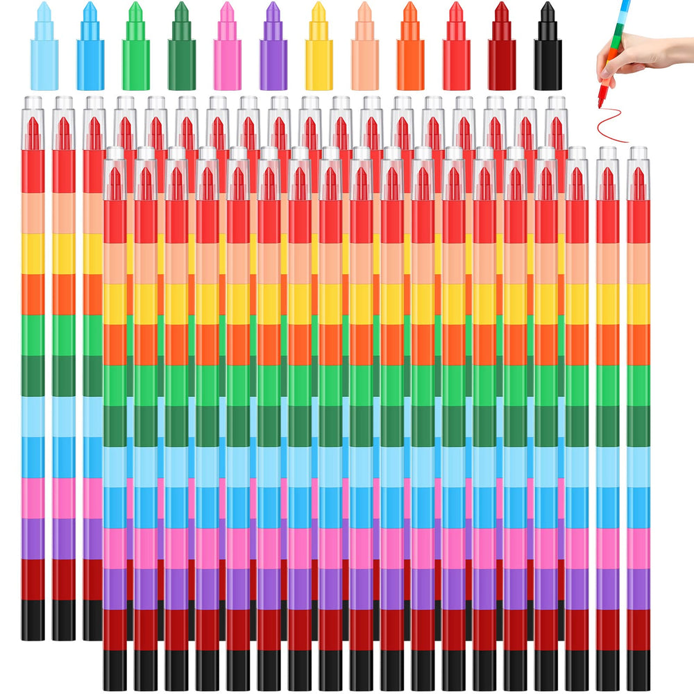 Gersoniel stackable crayons assembly for creative play.
