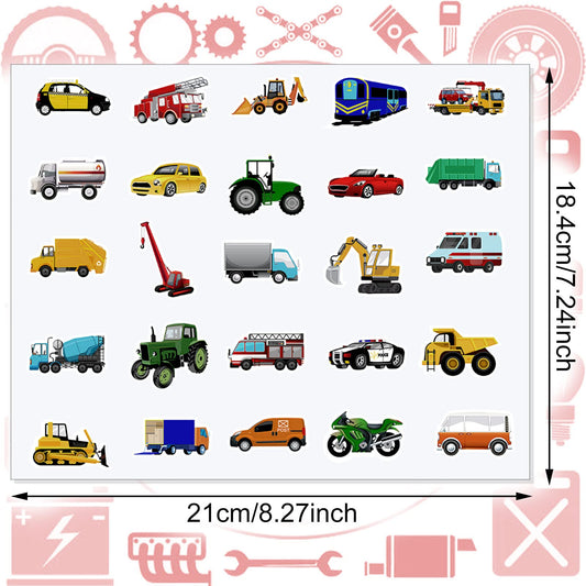 Gersoniel truck stickers 500-piece collection for creative play