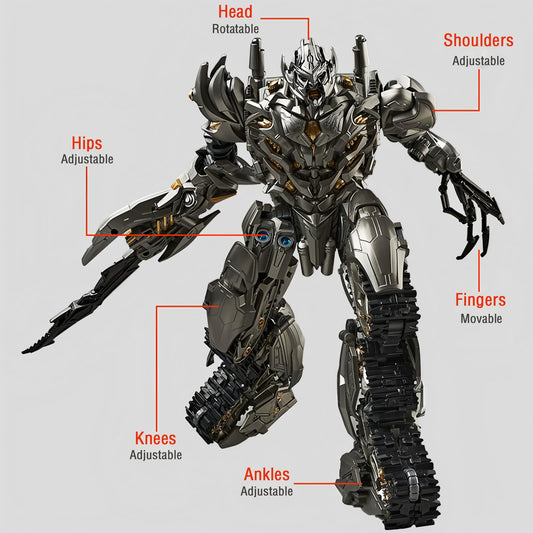 GERYNS deformation toy robot mode display in an oversized pose for interactive viewing