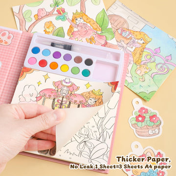 gesboole Paint with Water thick-paper pages prevent bleed-through and preserve artwork