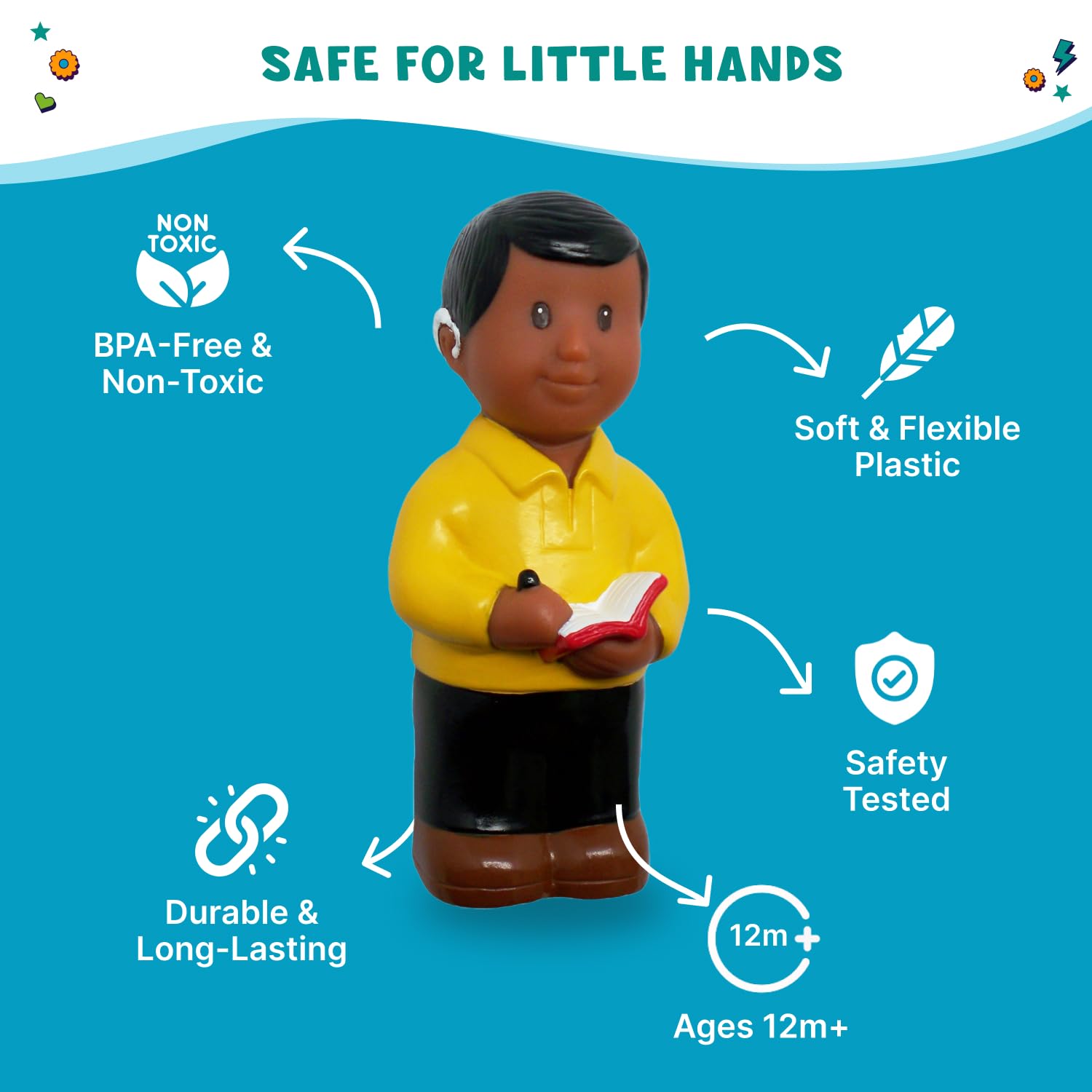 Get Ready Kids durable 5-inch figures ideal for safe toddler pretend play