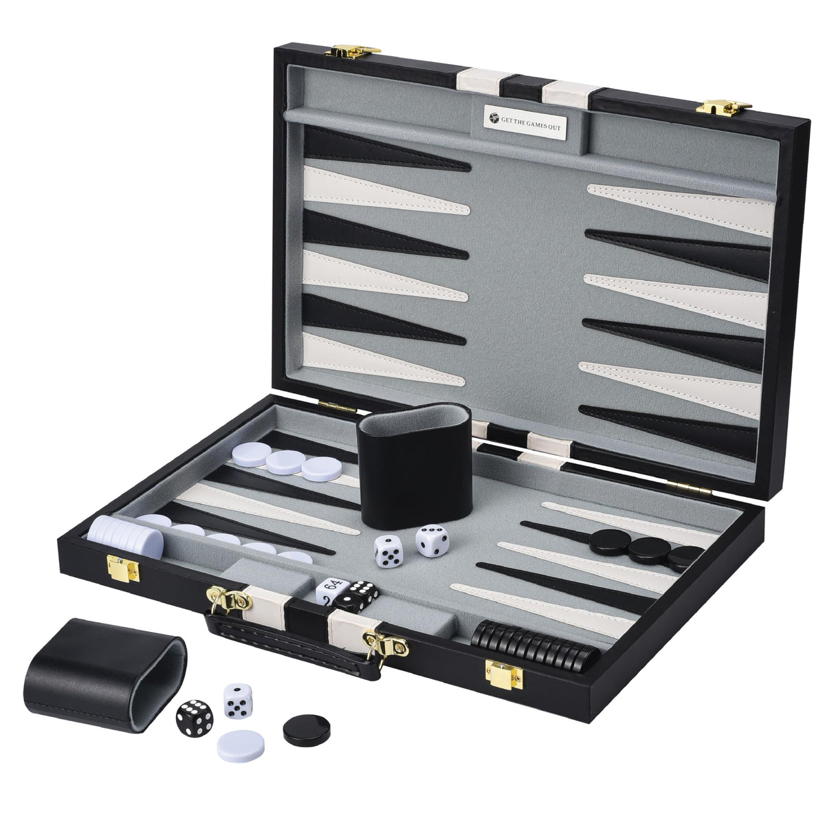 Get The Games Out backgammon board with premium felt surface for smooth play