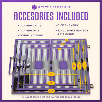 Get The Games Out backgammon dice shakers ready for quiet rolls