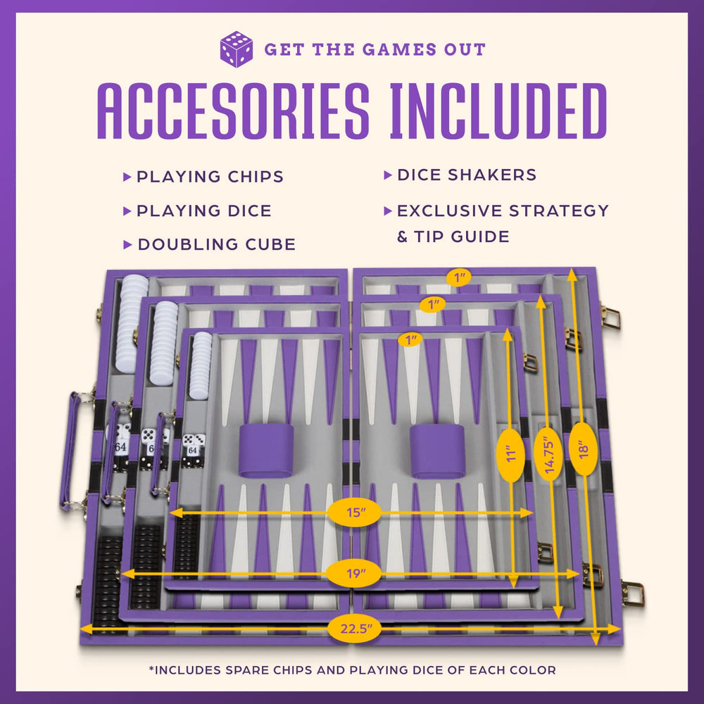 Get The Games Out backgammon dice shakers ready for quiet rolls