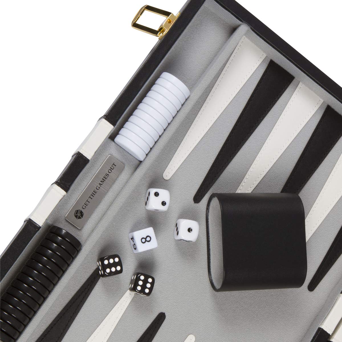 Get The Games Out backgammon felt board with leatherette accents