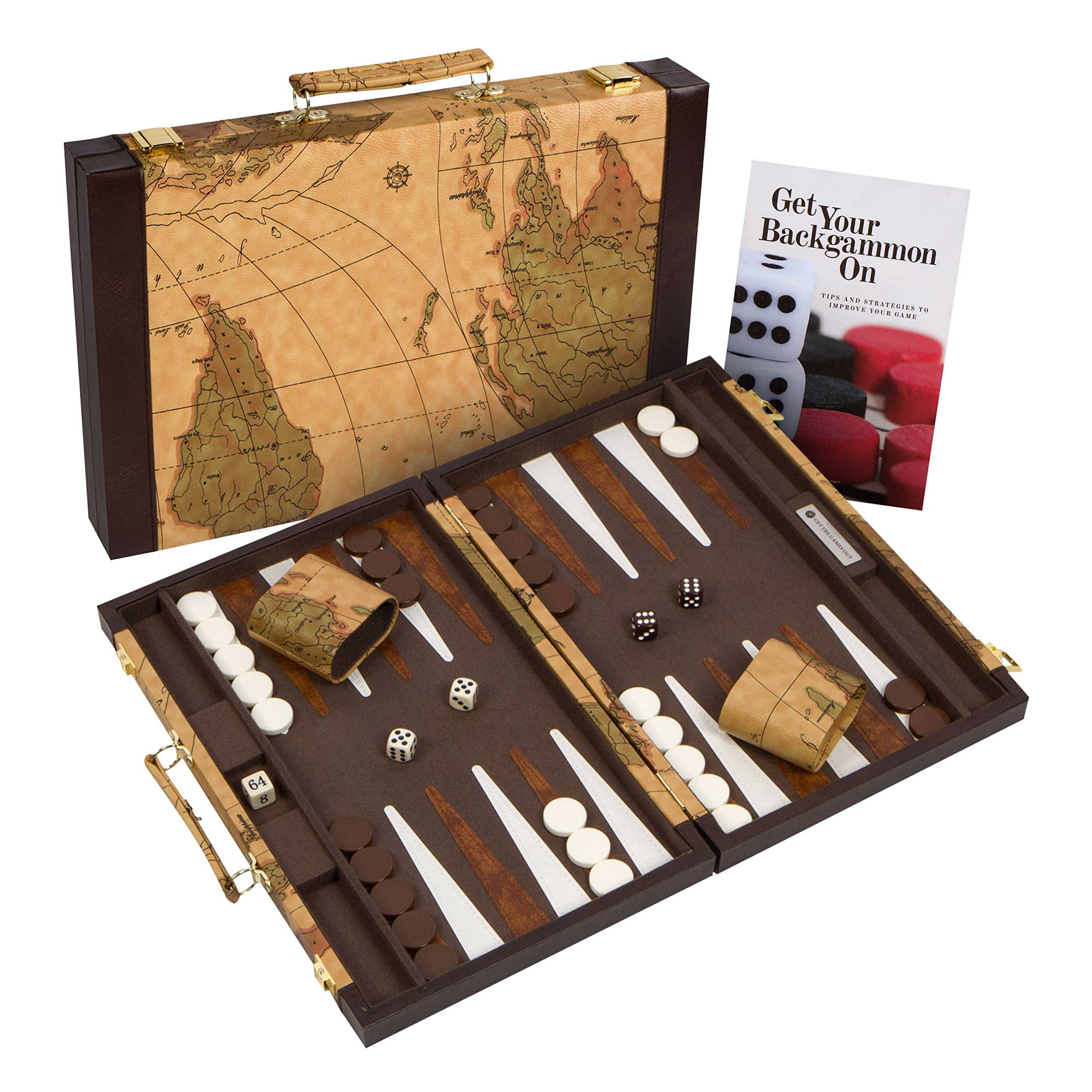 Get The Games Out backgammon set folded case for compact travel and easy transport