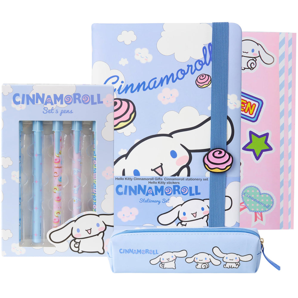 Get Trend Cinnamoroll stationery set blue notebook for journaling and sketching