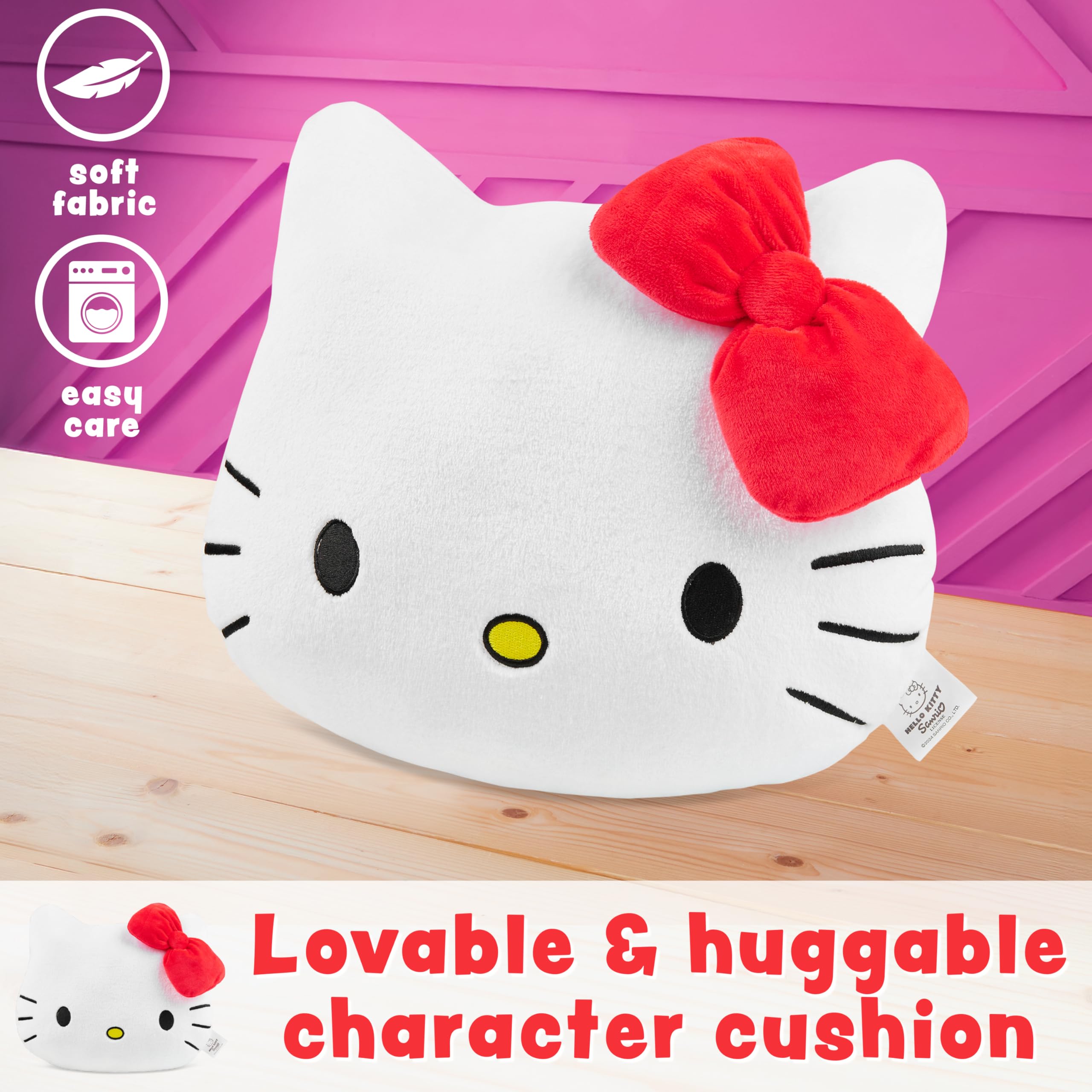 Get Trend Hello Kitty plush cushion care instructions and gift-ready style.