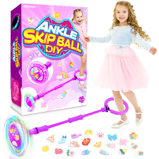 Getatoy ankle skip ball assembly with stickers for creative DIY play