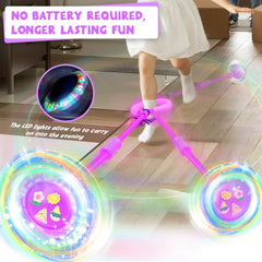Getatoy ankle skip ball LED lights spin without batteries for lively play