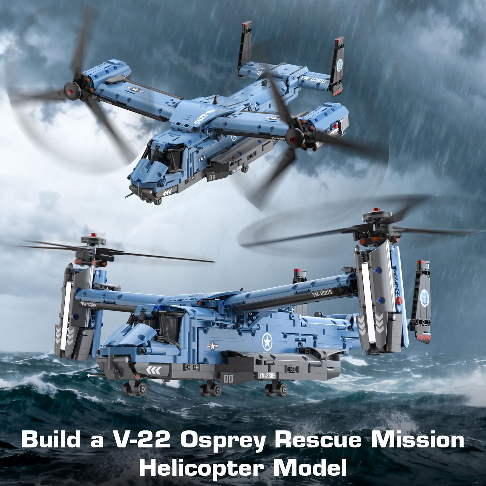 GEVINST V-22 Osprey cockpit detail with realistic controls for an authentic build
