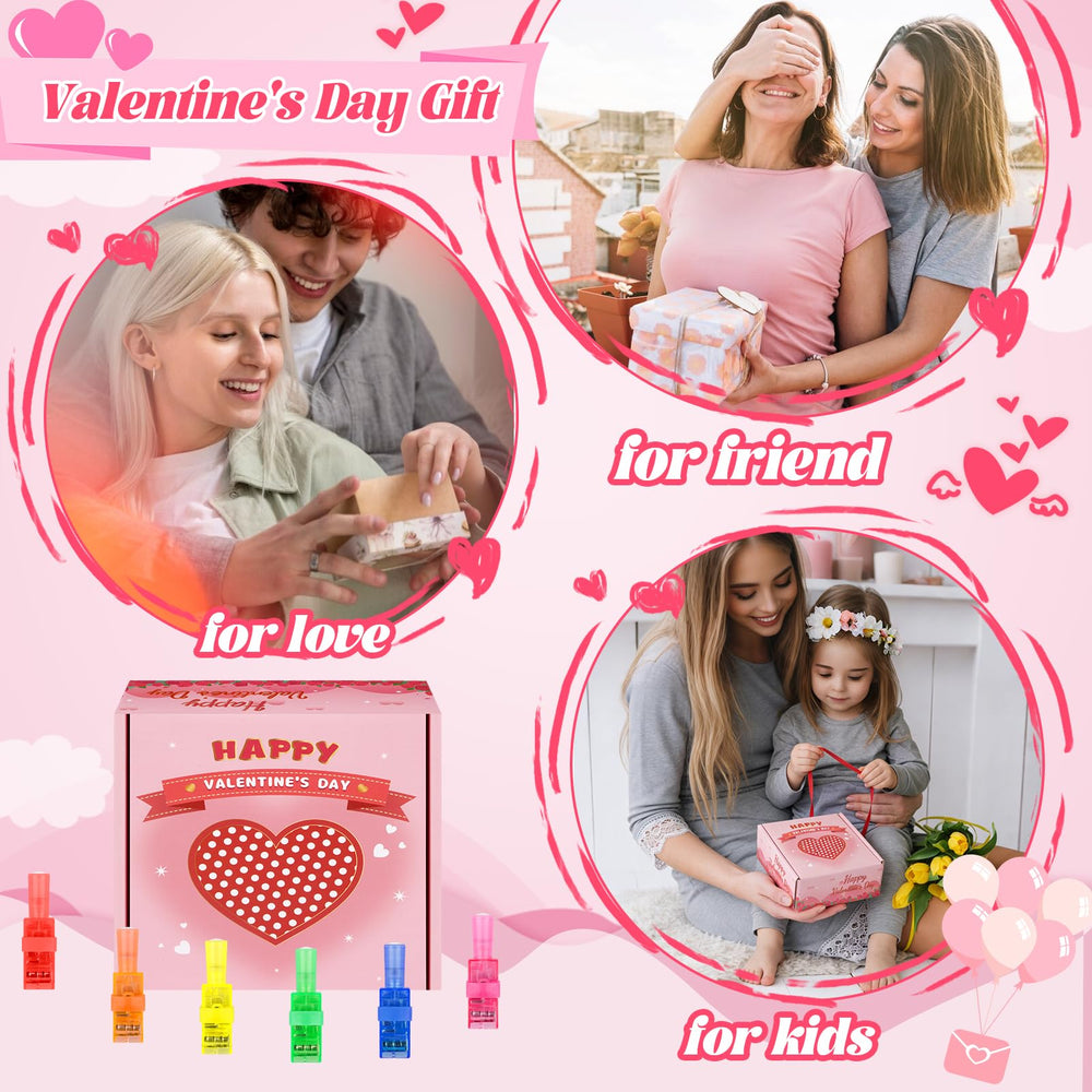 GEWUJATOP finger light star-pattern design enhances Valentine classroom trades and party favors.