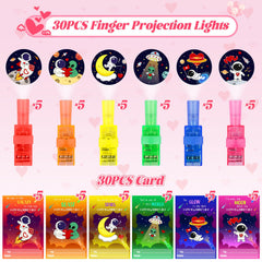 GEWUJATOP Valentines Space Finger Light astronaut design adds sparkle to classroom activities and gift bags.
