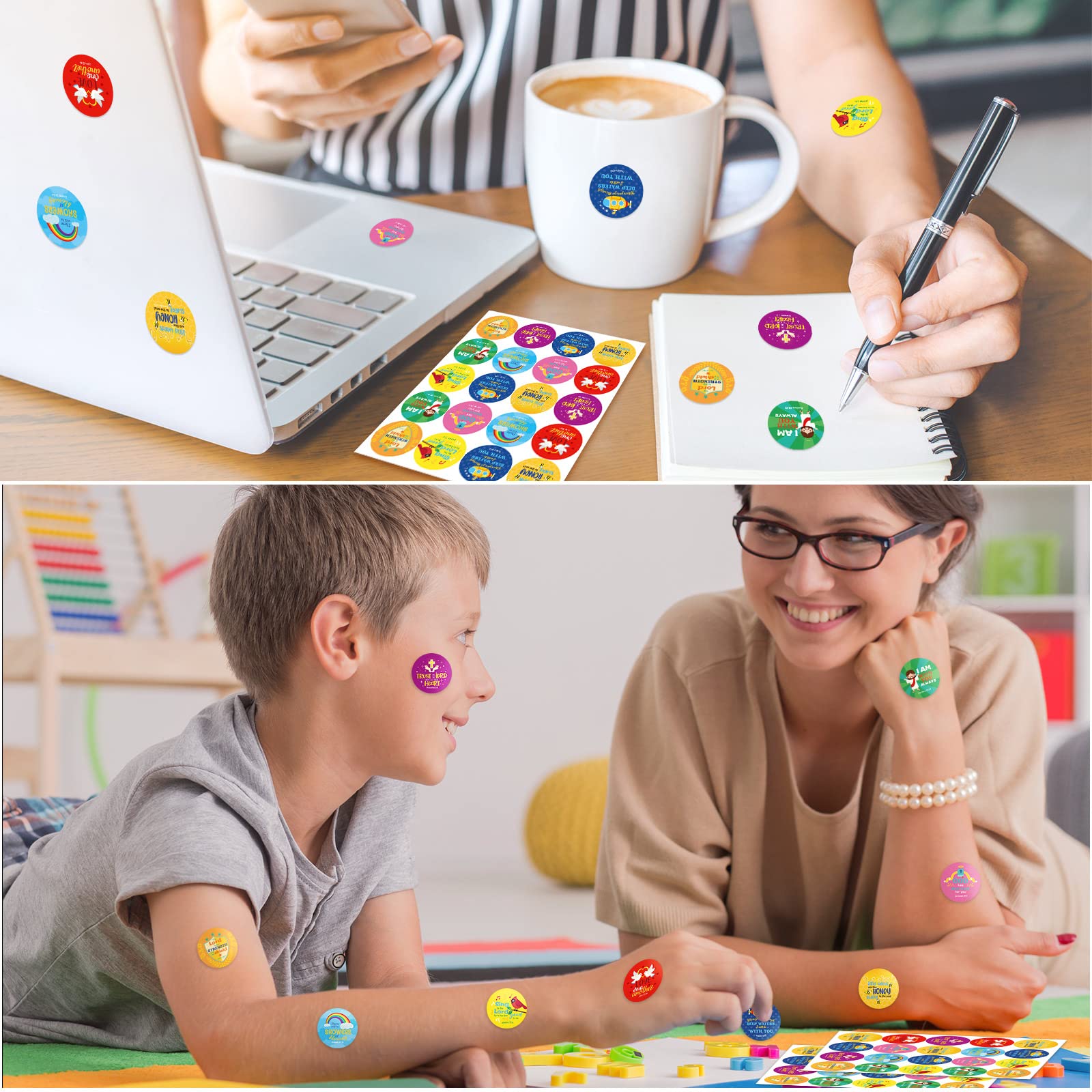 Geyee church activity stickers to share and teach biblical messages.