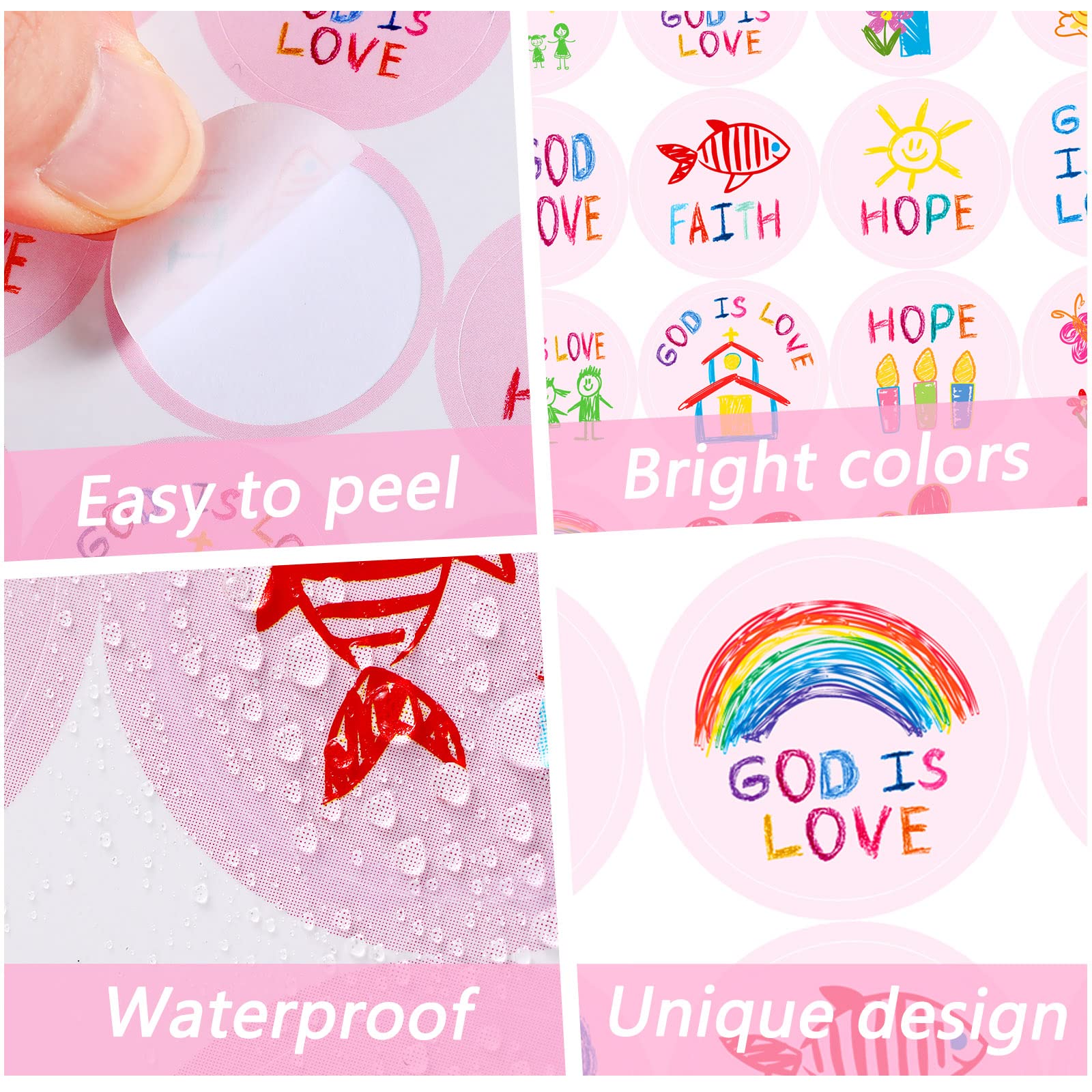 Geyee vibrant faith stickers for classrooms and banners