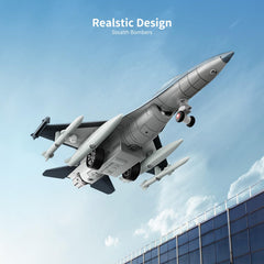 Geyiie fighter jet toy plane takeoff and landing play scenario