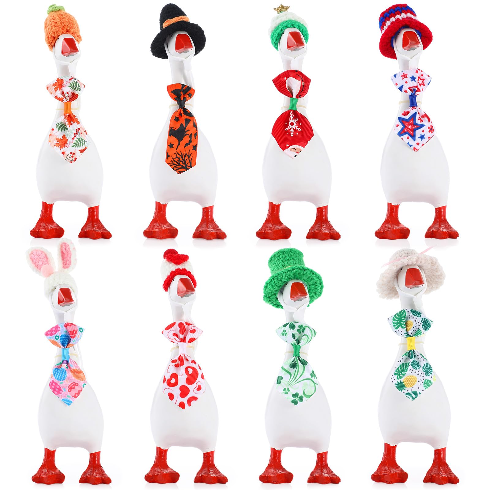 Geyoga 8 set mini goose hats for seasonal decor and display
