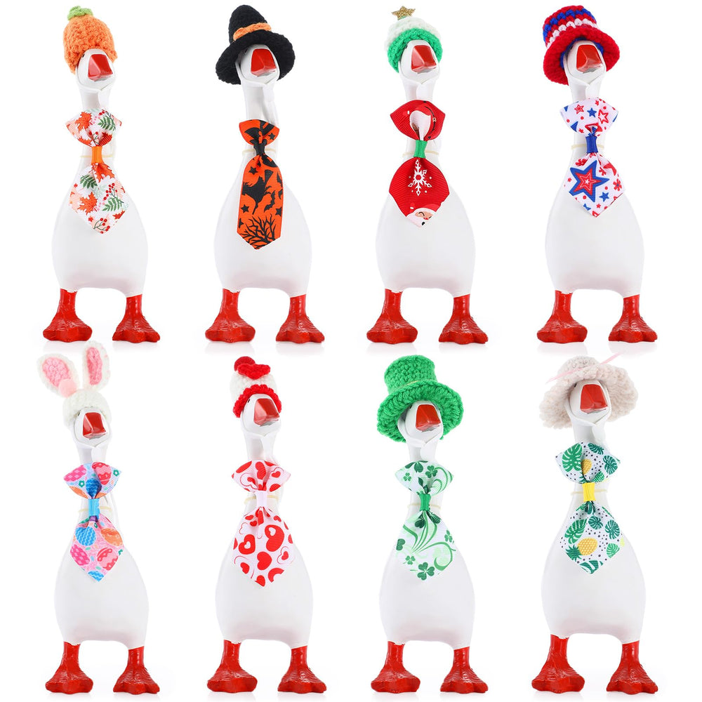 Geyoga 8 set mini goose hats for seasonal decor and display