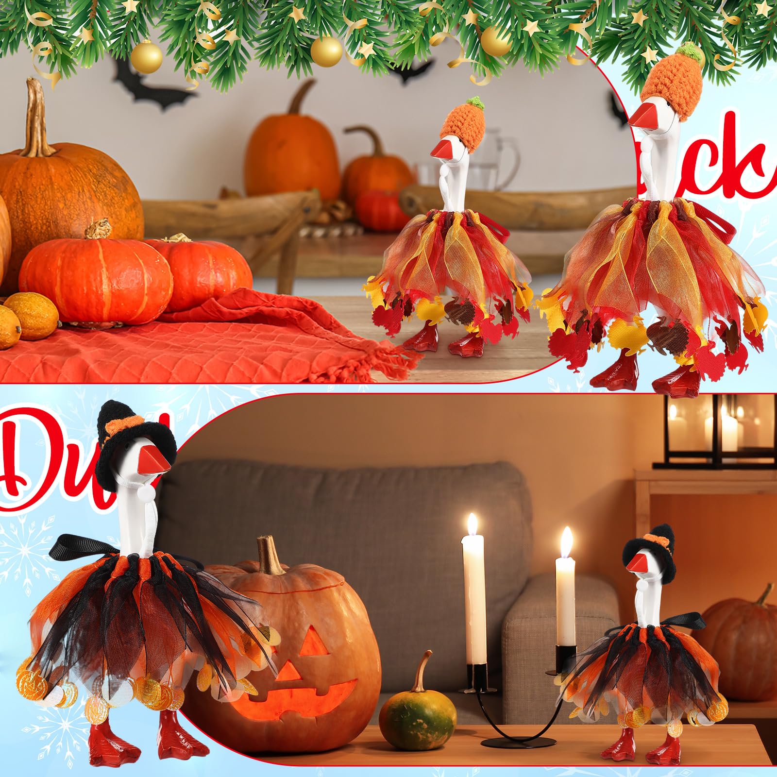 Geyoga Christmas-themed goose costume enhances seasonal display