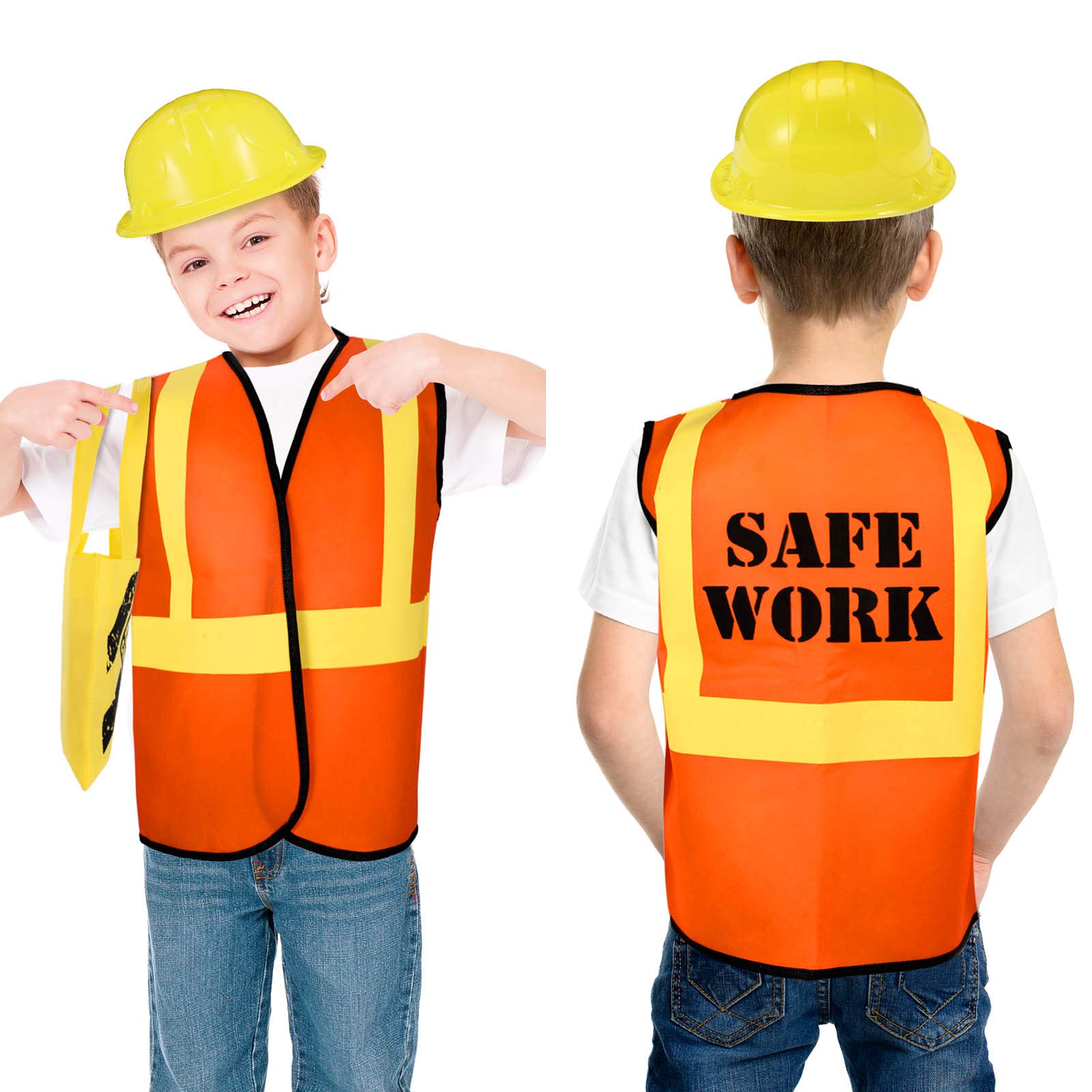 Geyoga construction-themed party decor inspires role-play and festive ambiance.
